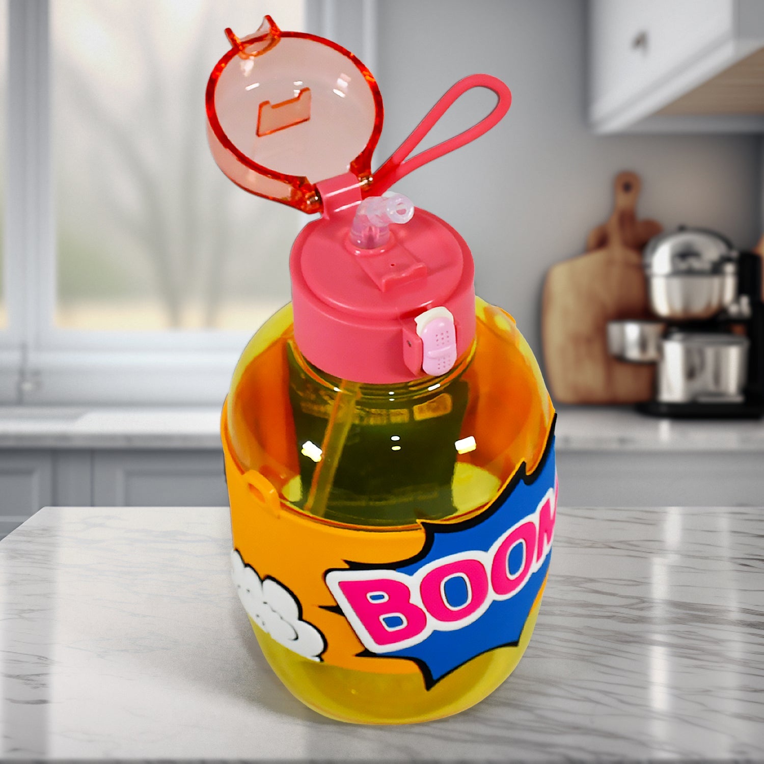 12852 Cute Plastic Water Bottle with adjustable shoulder strap, Straw and Rubber Grip potable drinking cup Water Bottle For Kids | Water Bottle (1 Pc / 750 ML) 12852 Cute Plastic Water Bottle with adjustable shoulder strap, Straw and Rubber Grip potable drinking cup Water Bottle For Kids | Water Bottle (1 Pc / 750 ML)